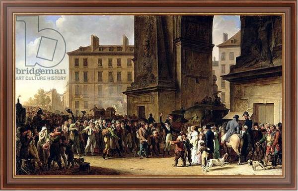 Постер The Conscripts of 1807 Marching Past the Gate of Saint-Denis с типом исполнения На холсте в раме в багетной раме 35-M719P-83