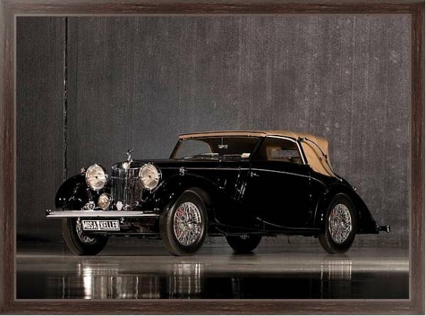 Постер MG SA Tickford Drophead Coupe '1938 с типом исполнения На холсте в раме в багетной раме 221-02