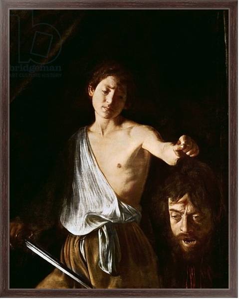 Постер David with the Head of Goliath, 1606 с типом исполнения На холсте в раме в багетной раме 221-02