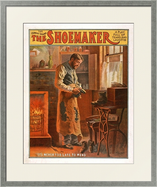 Постер The shoemaker с типом исполнения Под стеклом в багетной раме 1727.2510
