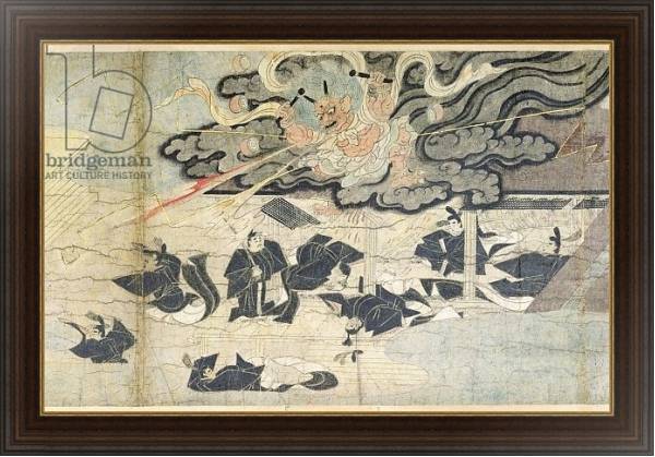 Постер Demon Thunder, Tenjin Shrine, Kamakura Period с типом исполнения На холсте в раме в багетной раме 1.023.151