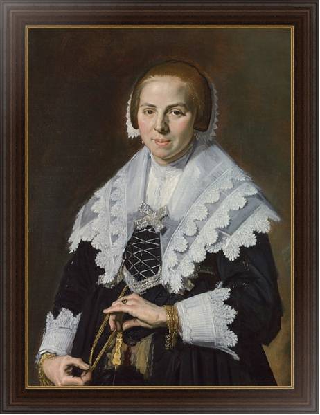 Постер Портрет женщины с веером с типом исполнения На холсте в раме в багетной раме 1.023.151