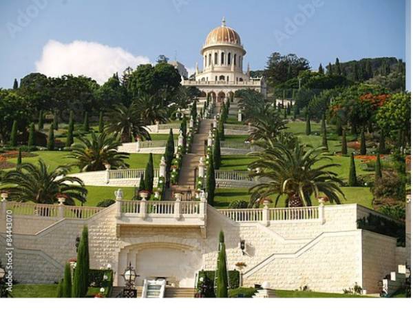 Постер Лестница к храму на горе, Израиль с типом исполнения На холсте без рамы