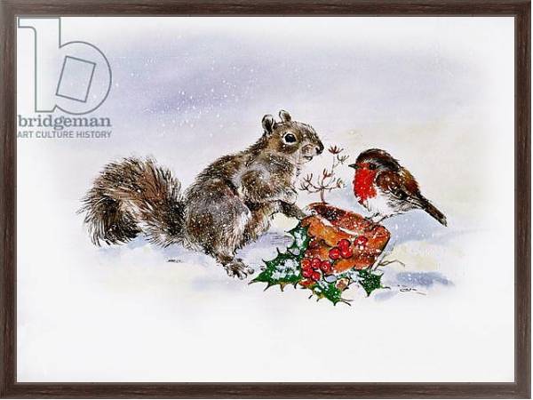 Постер The Squirrel and the Robin с типом исполнения На холсте в раме в багетной раме 221-02