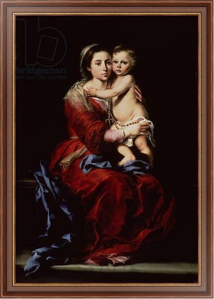Постер The Virgin of the Rosary, c.1650 с типом исполнения На холсте в раме в багетной раме 35-M719P-83