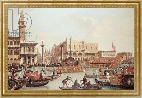 Постер View of the Doge's Palace and the Piazzetta, Venice с типом исполнения На холсте в раме в багетной раме NA033.1.051