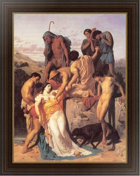 Постер Зенобия, найденная пастухами на берегах Араксы с типом исполнения На холсте в раме в багетной раме 1.023.151