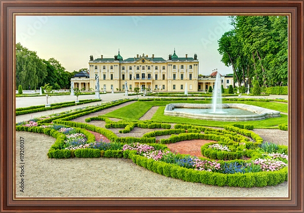 Постер Сад Дворца Браницких, Польша с типом исполнения На холсте в раме в багетной раме 35-M719P-83