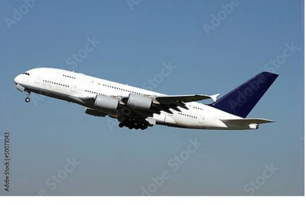 Постер Аэробус A380 с типом исполнения На холсте без рамы