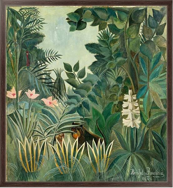 Постер The Equatorial Jungle, 1909 с типом исполнения На холсте в раме в багетной раме 221-02