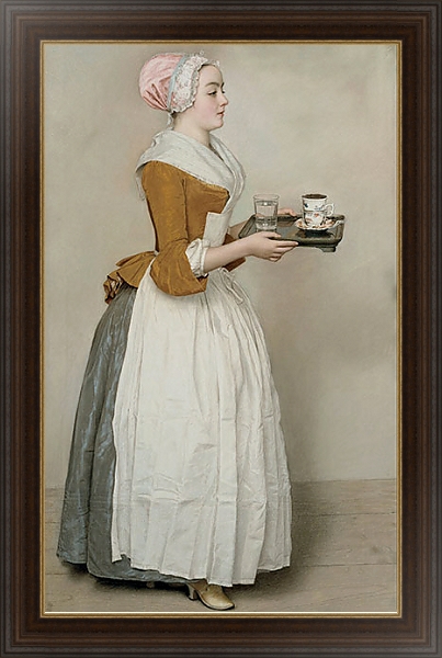 Постер Шоколадница с типом исполнения На холсте в раме в багетной раме 1.023.151