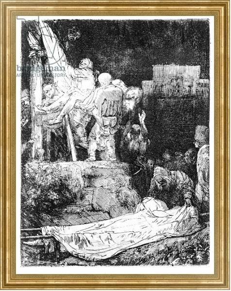 Постер The Descent from the Cross, 1654 с типом исполнения На холсте в раме в багетной раме NA033.1.051