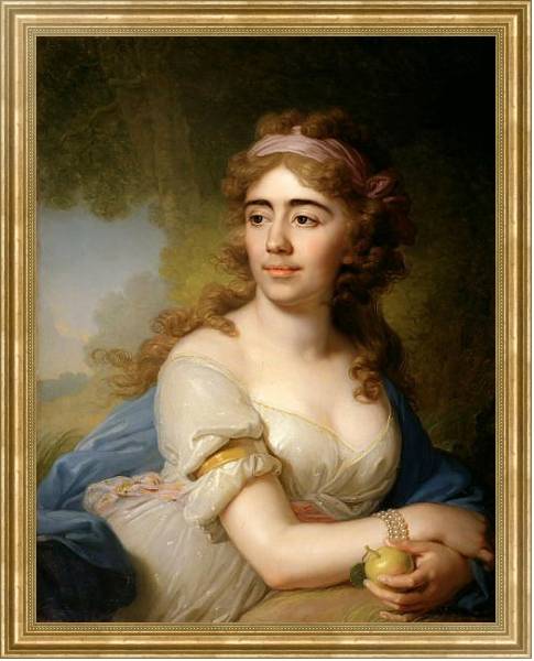 Постер Портрет Скобеевой с типом исполнения На холсте в раме в багетной раме NA033.1.051