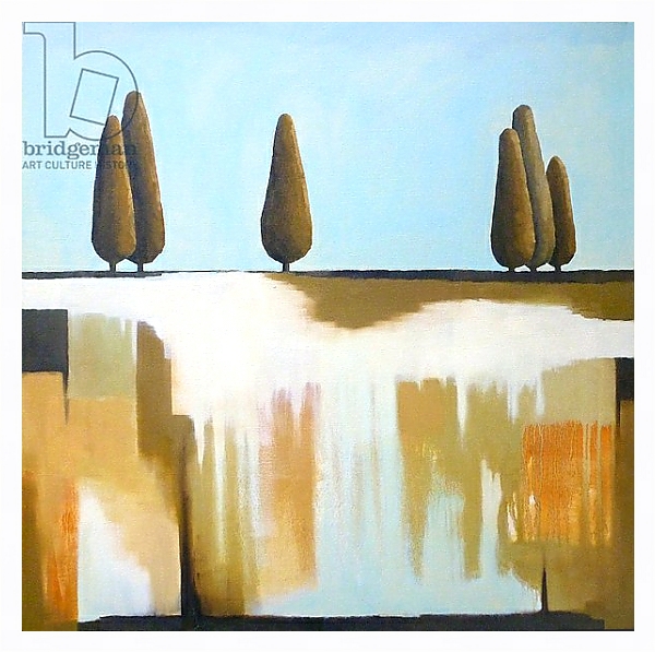 Постер Cypress Trees с типом исполнения На холсте в раме в багетной раме 221-03