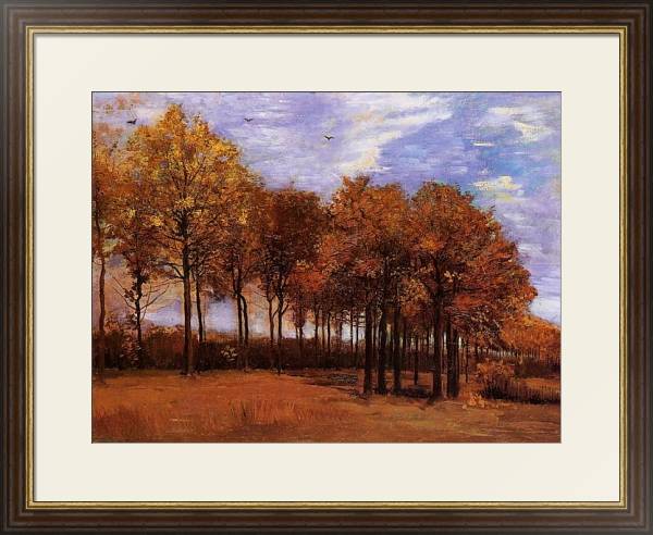 Постер Осенний пейзаж 6 с типом исполнения Под стеклом в багетной раме 1.023.036