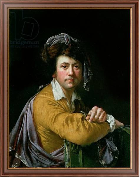Постер Self Portrait at the age of about Forty, c.1772-3 с типом исполнения На холсте в раме в багетной раме 35-M719P-83