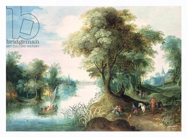 Постер River Landscape 2 с типом исполнения На холсте в раме в багетной раме 221-03