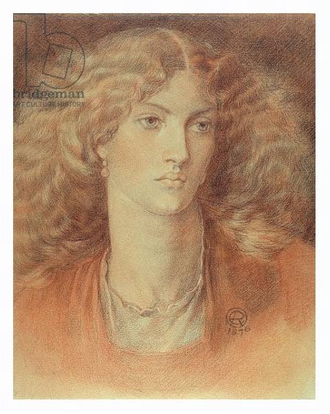 Постер Head of a Woman, called Ruth Herbert, 1876 с типом исполнения На холсте в раме в багетной раме 221-03