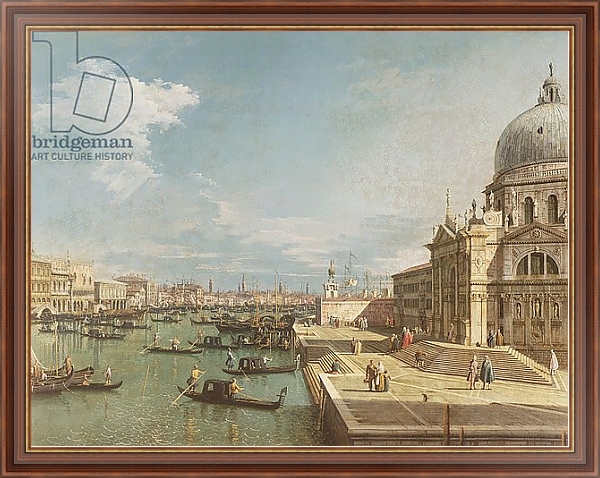 Постер The Entrance to the Grand Canal and the church of Santa Maria della Salute, Venice с типом исполнения На холсте в раме в багетной раме 35-M719P-83