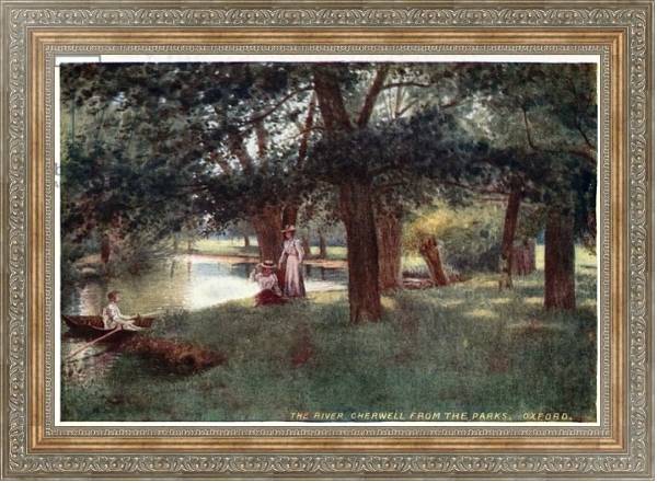 Постер The River Cherwell, from the Parks, Oxford с типом исполнения На холсте в раме в багетной раме 484.M48.310