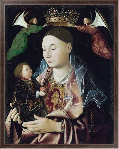 Постер Дева Мария и младенец 3 с типом исполнения На холсте в раме в багетной раме 221-02