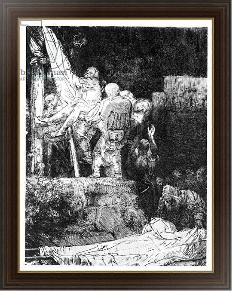 Постер The Descent from the Cross with a Torch, 1654 с типом исполнения На холсте в раме в багетной раме 1.023.151