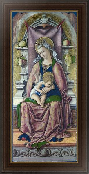 Постер Дева Мария и младенец 8 с типом исполнения На холсте в раме в багетной раме 1.023.151