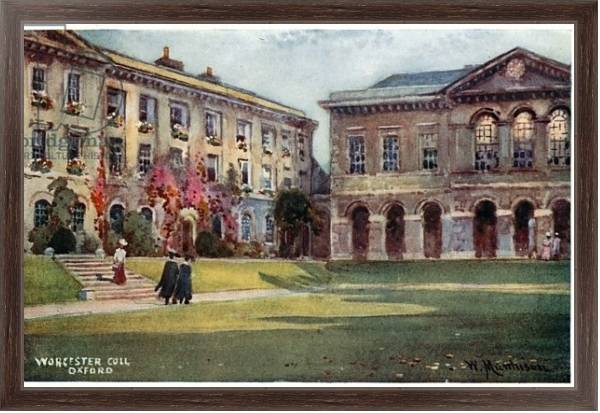 Постер Worcester College с типом исполнения На холсте в раме в багетной раме 221-02