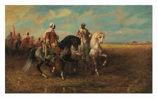 Постер Арабский конюх с типом исполнения На холсте в раме в багетной раме 221-03