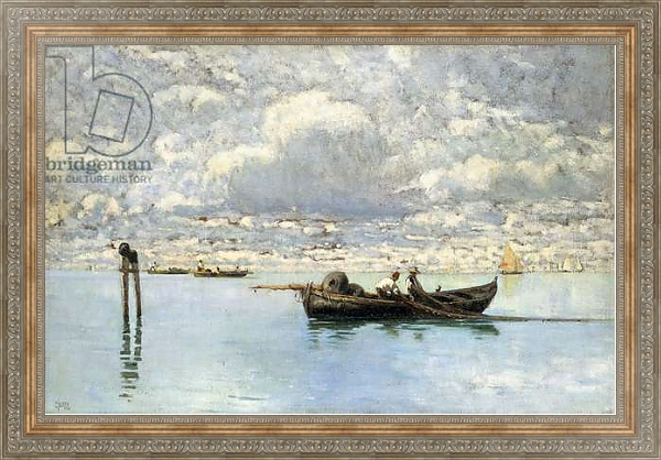 Постер On the Venetian Lagoon, с типом исполнения На холсте в раме в багетной раме 484.M48.310
