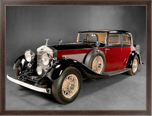Постер Rolls-Royce Phantom Touring Saloon by Park Ward (II) '1934 с типом исполнения На холсте в раме в багетной раме 221-02