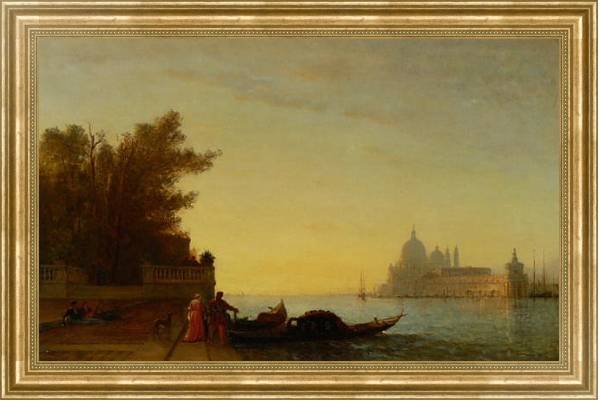 Постер Вид Венеции с типом исполнения На холсте в раме в багетной раме NA033.1.051