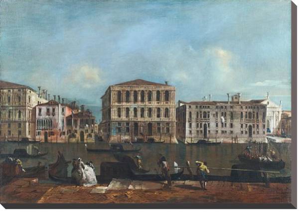 Постер Венеция - Гранд Канал и Палаццо Песаро с типом исполнения На холсте без рамы