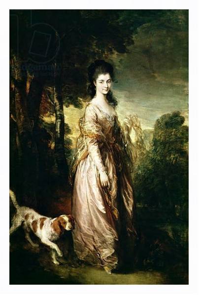 Постер Portrait of Mrs. Lowndes-Stone c.1775 с типом исполнения На холсте в раме в багетной раме 221-03