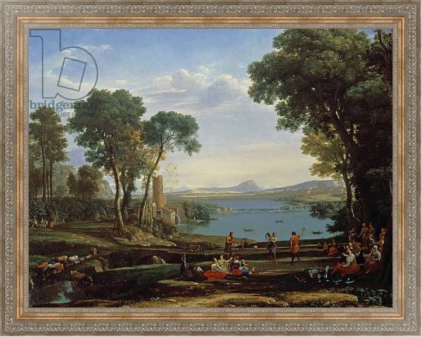 Постер Landscape with the Marriage of Isaac and Rebekah 1648 с типом исполнения На холсте в раме в багетной раме 484.M48.310
