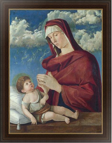 Постер Дева Мария с младенцем 21 с типом исполнения На холсте в раме в багетной раме 1.023.151