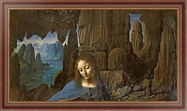 Постер The Virgin of the Rocks, c.1508 с типом исполнения На холсте в раме в багетной раме 35-M719P-83