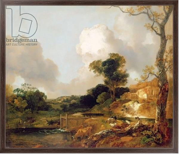 Постер Landscape with Stream and Weir с типом исполнения На холсте в раме в багетной раме 221-02