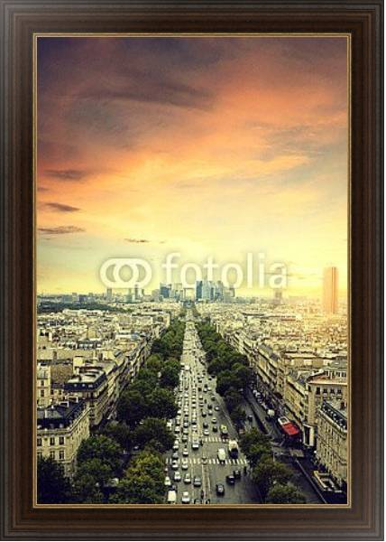 Постер Утро в Париже с типом исполнения На холсте в раме в багетной раме 1.023.151