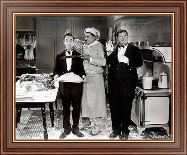 Постер Laurel & Hardy (From Soup To Nuts) с типом исполнения На холсте в раме в багетной раме 35-M719P-83
