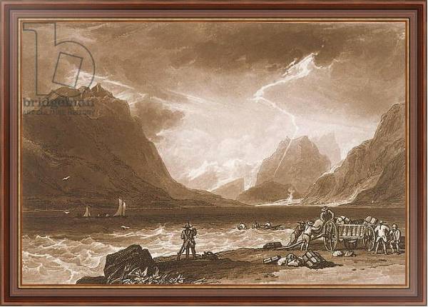Постер F.15.I Lake of Thun, from the 'Liber Studiorum', engraved by Charles Turner, 1808 с типом исполнения На холсте в раме в багетной раме 35-M719P-83