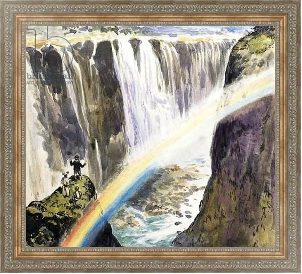 Постер Dr Livingstone seeing the Victoria Falls с типом исполнения На холсте в раме в багетной раме 484.M48.310