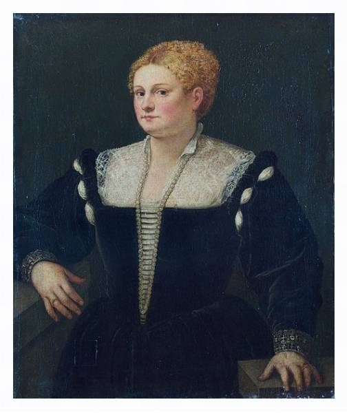 Постер Портрет женщины 14 с типом исполнения На холсте в раме в багетной раме 221-03