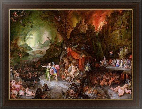 Постер Aeneas and the Sibyl in the Underworld, 1598 с типом исполнения На холсте в раме в багетной раме 1.023.151
