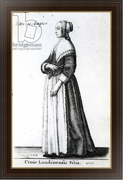 Постер London Citizen's Daughter, 1643 с типом исполнения На холсте в раме в багетной раме 1.023.151