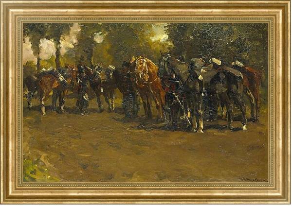 Постер Rustende cavalerie с типом исполнения На холсте в раме в багетной раме NA033.1.051