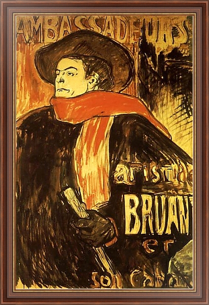 Постер Aristide Bruant studie 2 с типом исполнения На холсте в раме в багетной раме 35-M719P-83