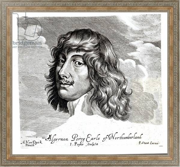 Постер Portrait of Algernon Percy, Tenth Earl of Northumberland, engraved by John Payne с типом исполнения На холсте в раме в багетной раме 484.M48.310