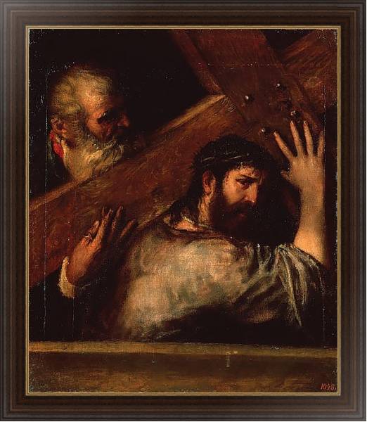 Постер Несение креста с типом исполнения На холсте в раме в багетной раме 1.023.151