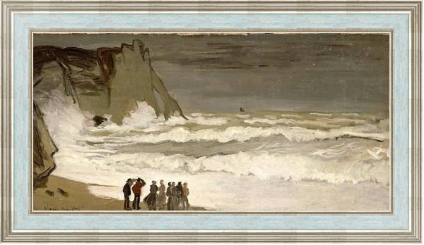 Постер Бурное море в Этретате с типом исполнения На холсте в раме в багетной раме NA053.0.114